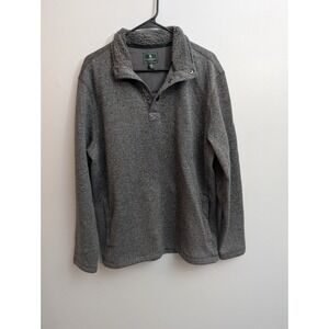 A2 GH Bass & Co Gray Adobe Snap SWEATER Large L